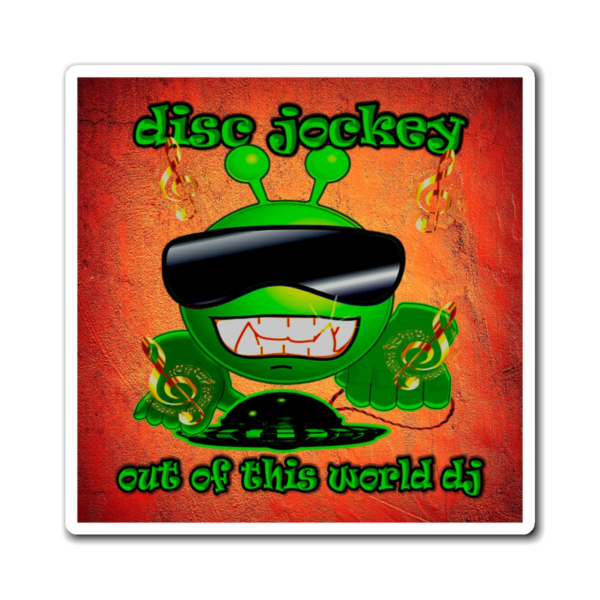 disc jockey - Magnets - (burnt orange)