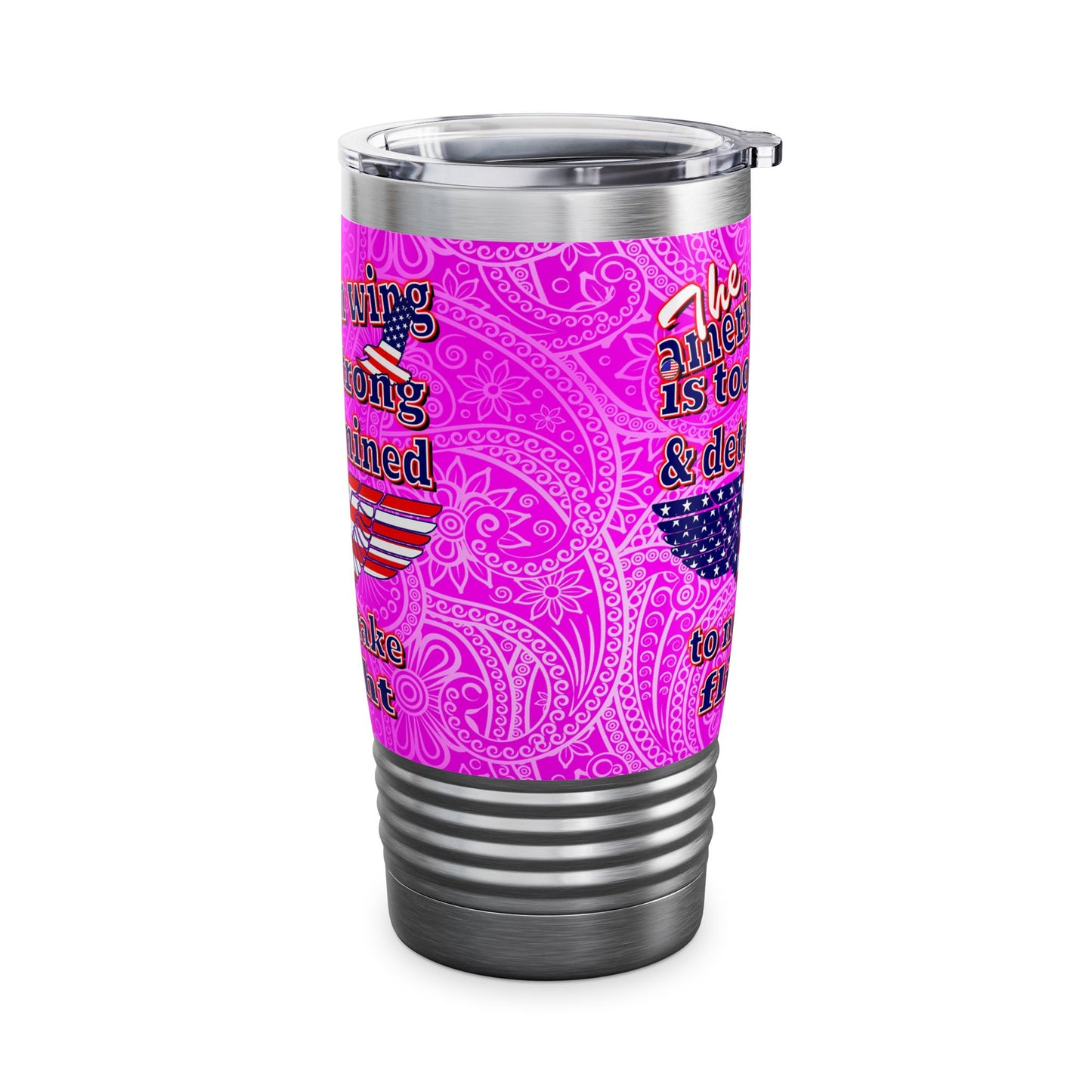 american wing - Ringneck Tumbler, 20oz (pink swirl)
