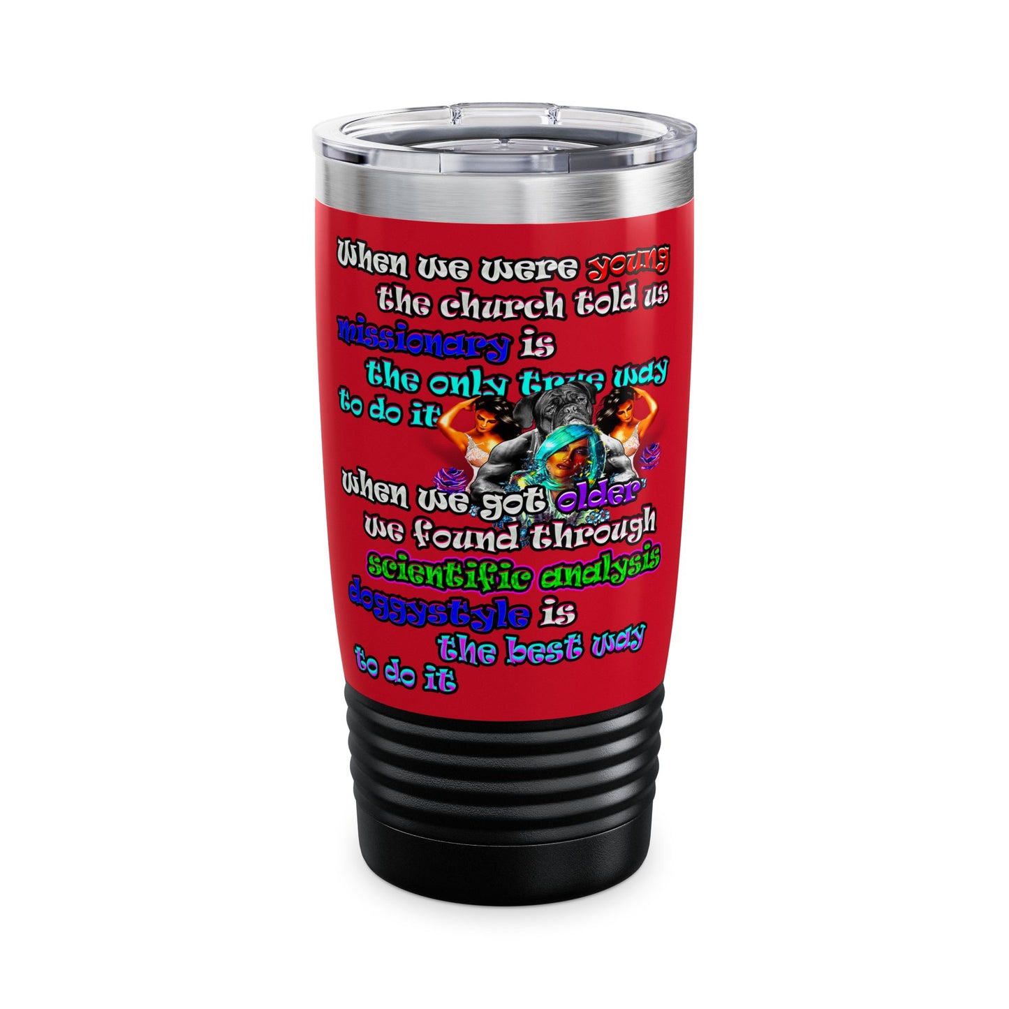 doggystyle - Ringneck Tumbler, 20oz (dark red)