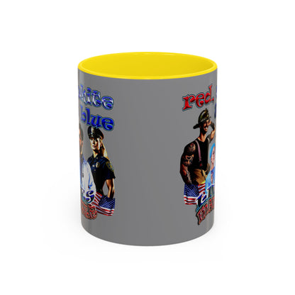 rw&b lives matter - Accent Mug (grey)