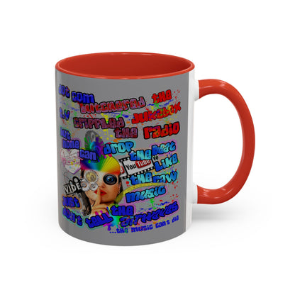 drop the beat - Accent Mug (grey)