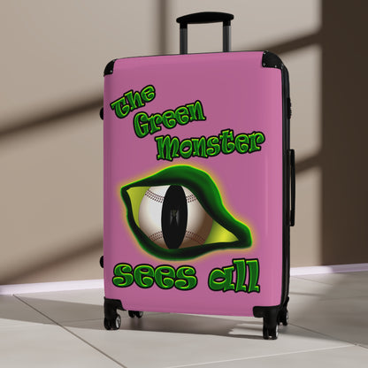 green monster - Suitcase (light pink)