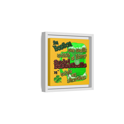 celtics logo - framed canvas art (yellow)