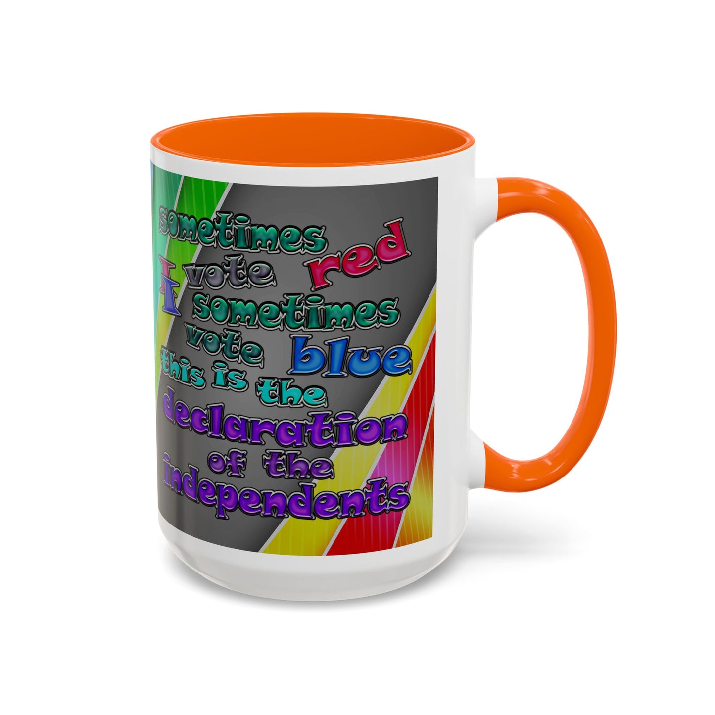 declaration of the independents - Accent Mug (rainbow split)