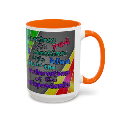 declaration of the independents - Accent Mug (rainbow split)