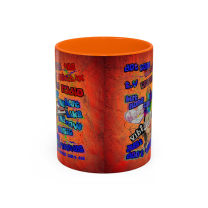 drop the beat - Accent Mug (burnt orange)