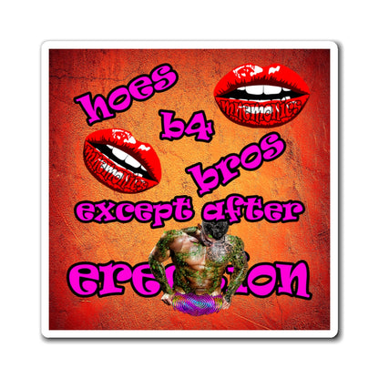 hoes b4 bros - Magnets - (burnt orange)
