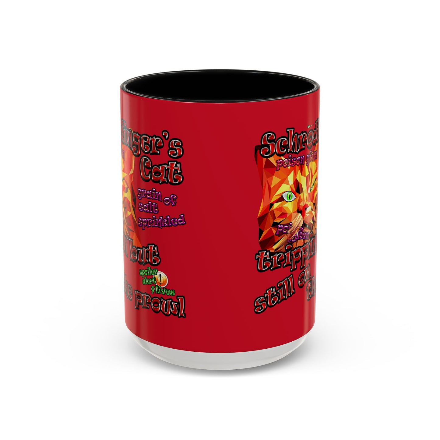 schrodinger's cat - Accent Mug (dark red)