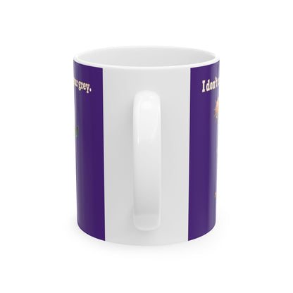 I don't care that your grey - White Mug (purple)
