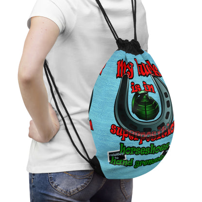 my luck - Drawstring Bag (faded blue)