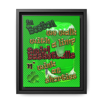 celtics logo - framed canvas art (logo green)