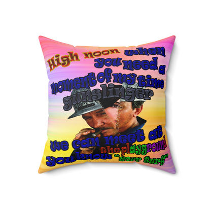 high noon - Spun Polyester Square Pillow - (color blur)