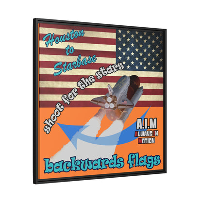 shoot for the stars - framed canvas art (crusta)