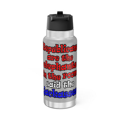 donkeys and elephants - Gator Tumbler, 32oz (light grey)