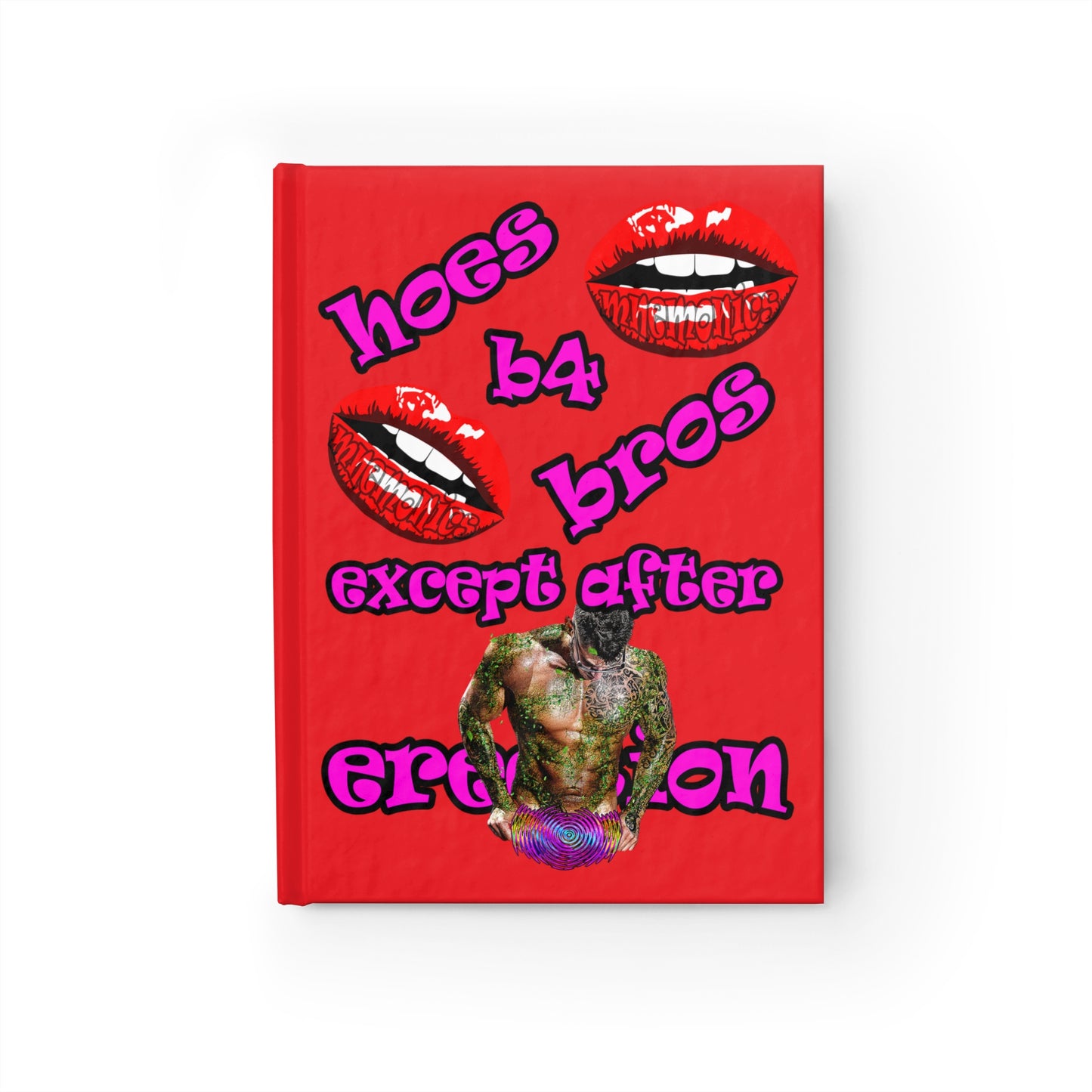 hoes b4 bros - journal-lined (red)
