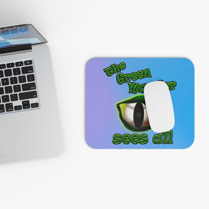 green monster - Mouse Pad (Rectangle) (light blue-purple wave)