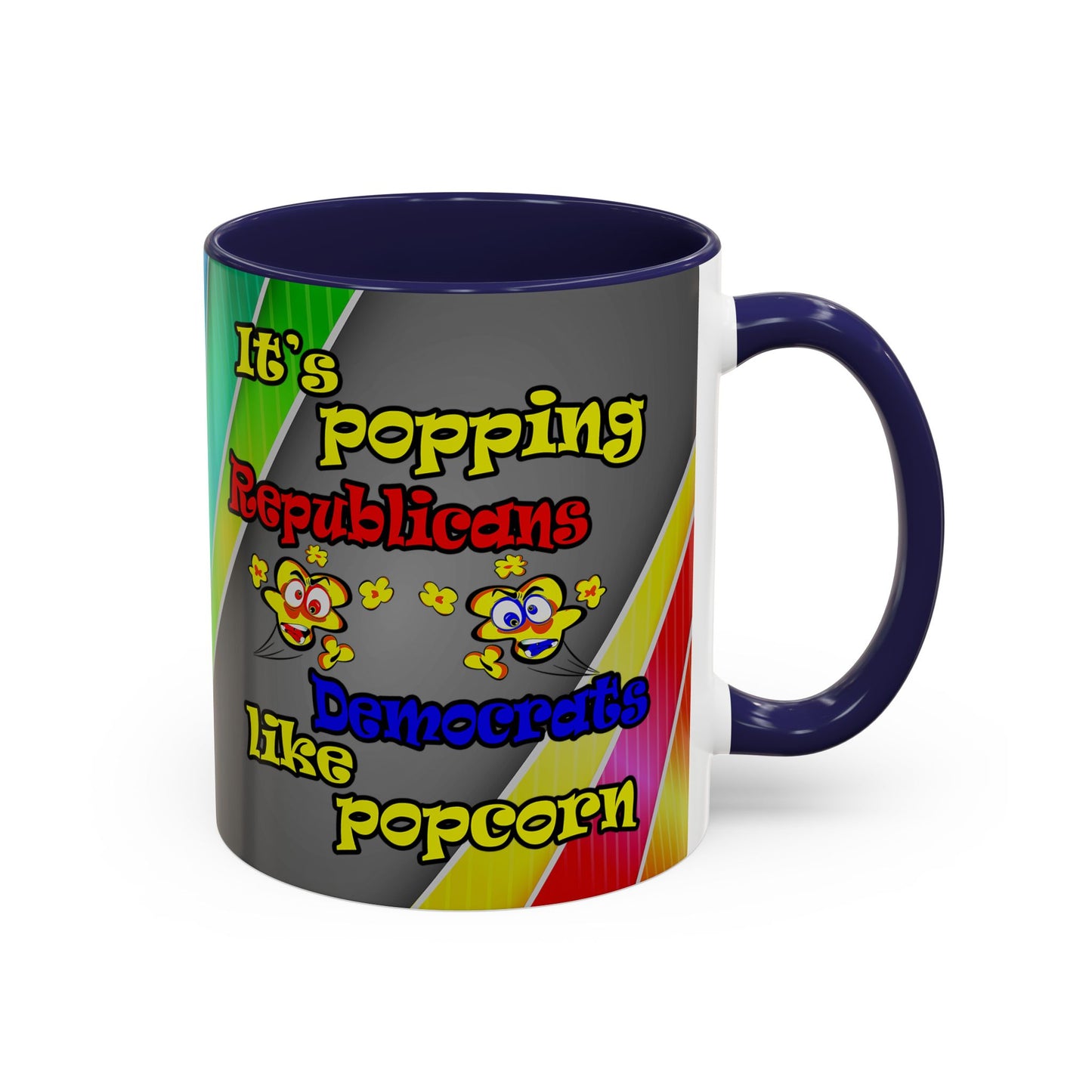 popping like popcorn - Accent Mug (rainbow split)
