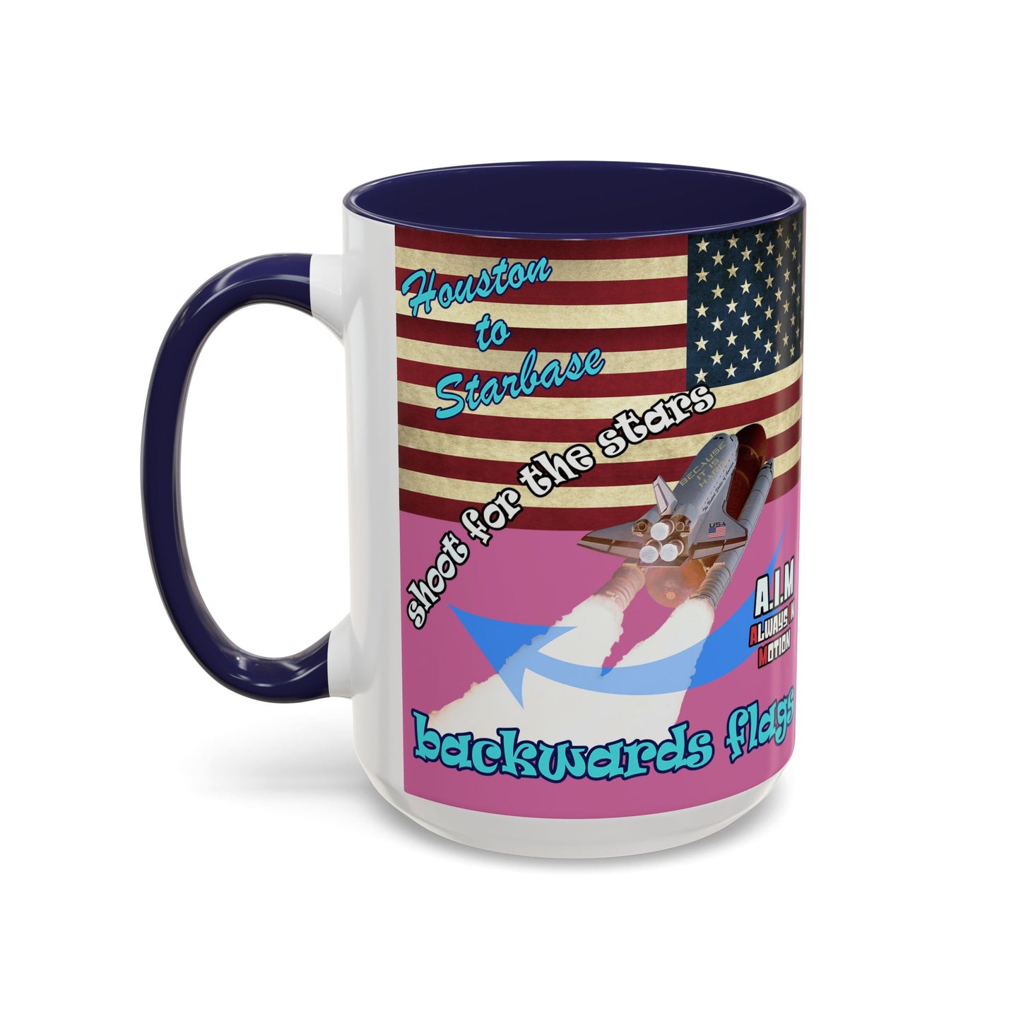 shoot for the stars - Accent Mug (light pink)