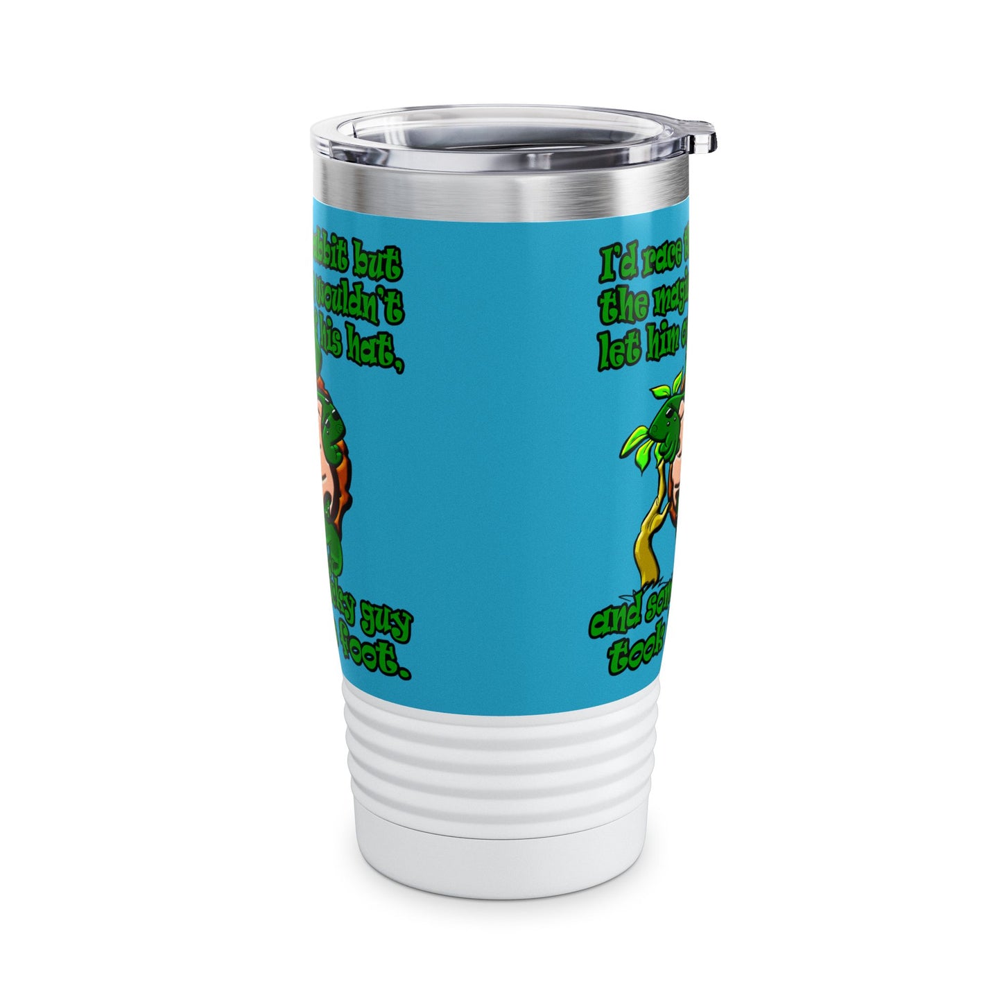 turtle race - Ringneck Tumbler, 20oz (turquoise)