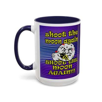 shoot the moon again - Accent Mug (purple wave)