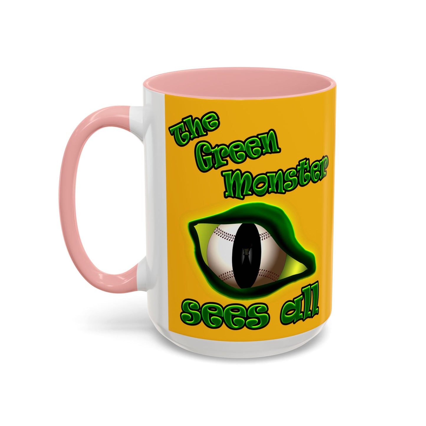 green monster - Accent Mug (yellow)