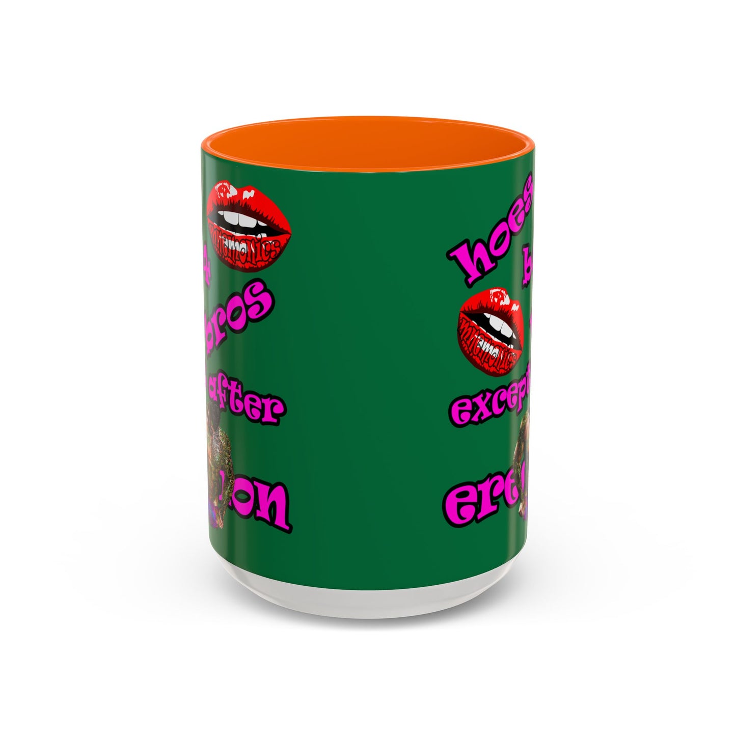 hoes b4 bros - Accent Mug (dark green)