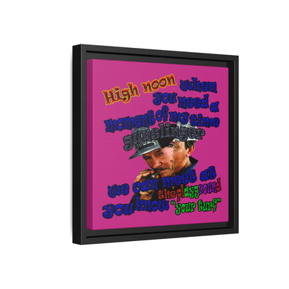 high noon - framed canvas art (pink)