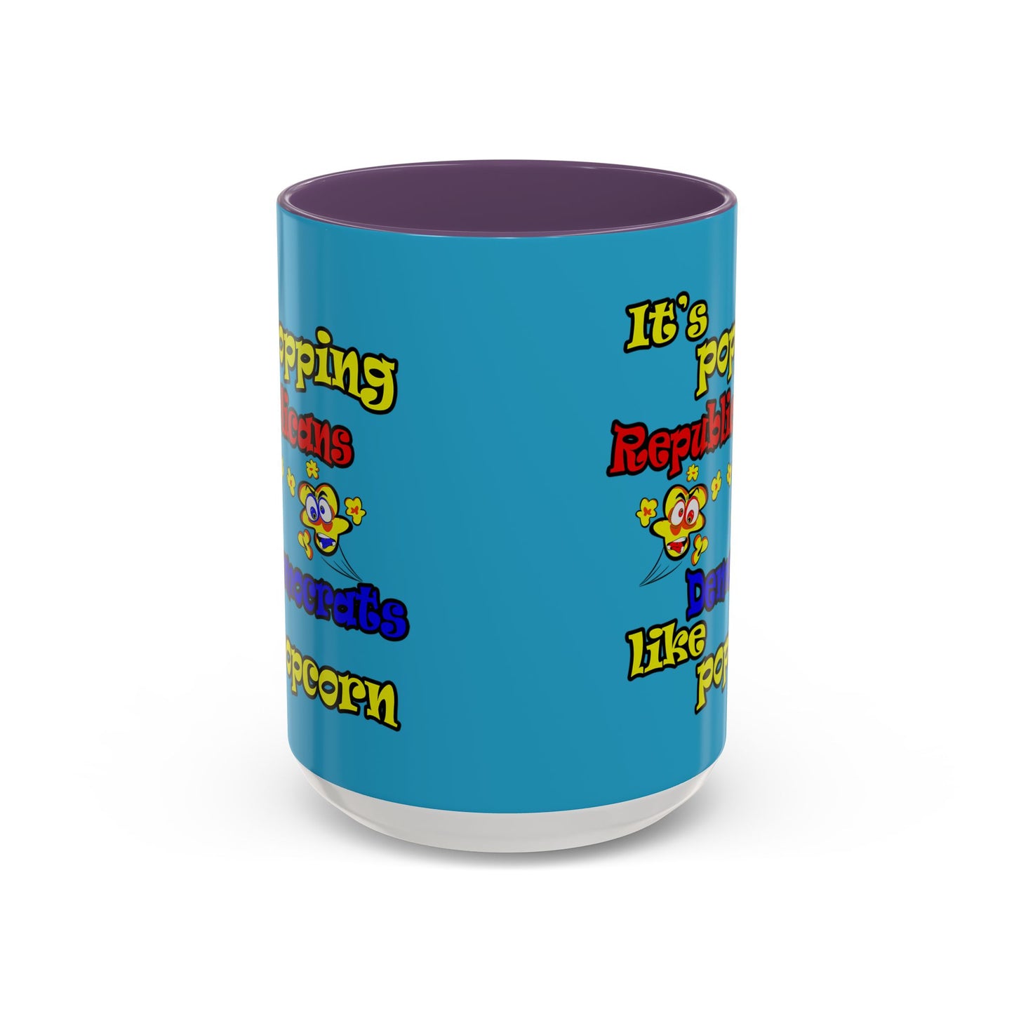 popping like popcorn - Accent Mug (turquoise)