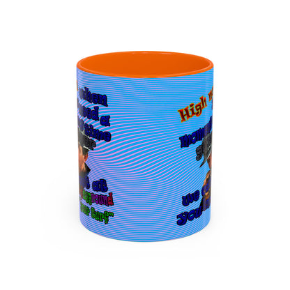 high noon - Accent Mug (light blue-purple wave)