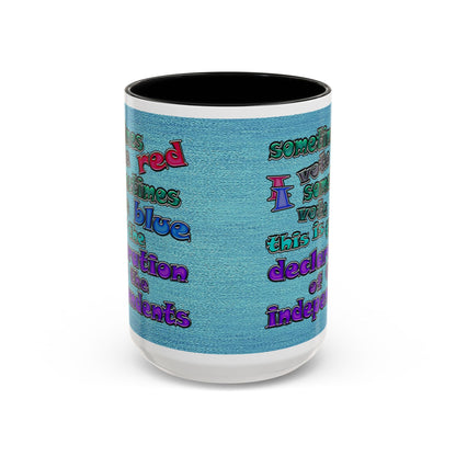 declaration of the independents - Accent Mug (faded blue)