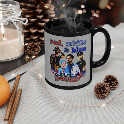 rw&b lives matter - Black Mug (light grey)