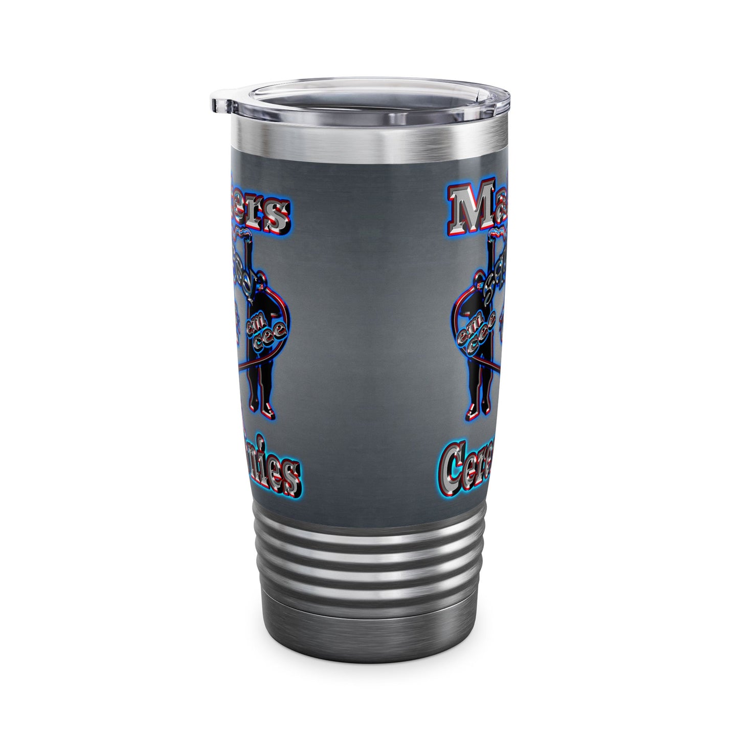 em cee squared - Ringneck Tumbler, 20oz (grey-light grey)