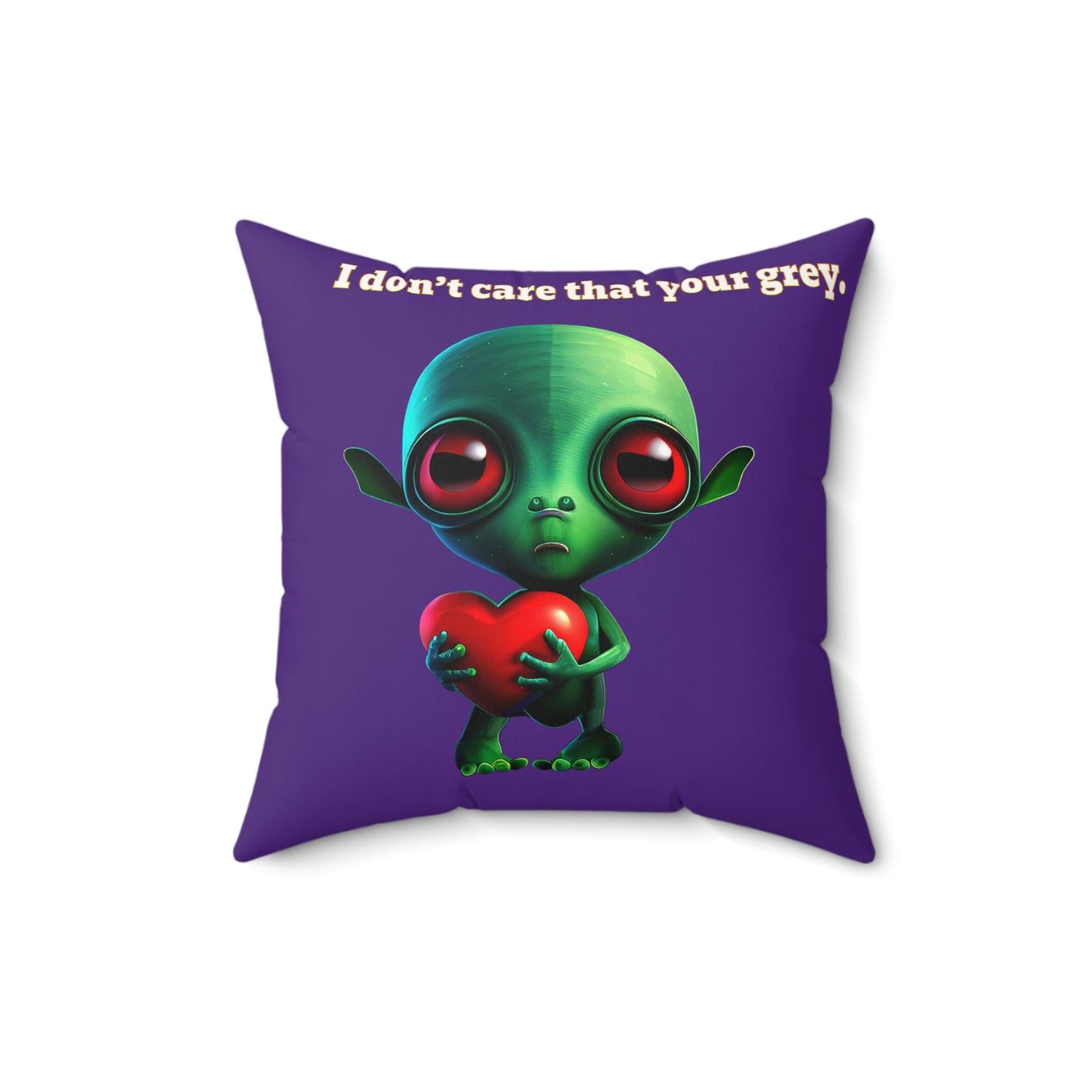 I don't care that your grey - Faux Suede Square Pillow - (purple)