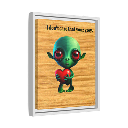 I don't care that your grey - framed canvas art (butterscotch wood finish)