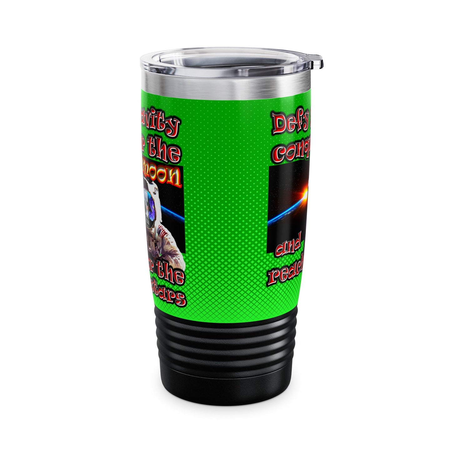 defy conquer reach - Ringneck Tumbler, 20oz (logo green)