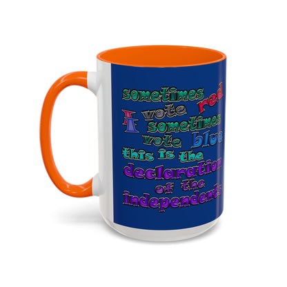 declaration of the independents - Accent Mug (dark blue)