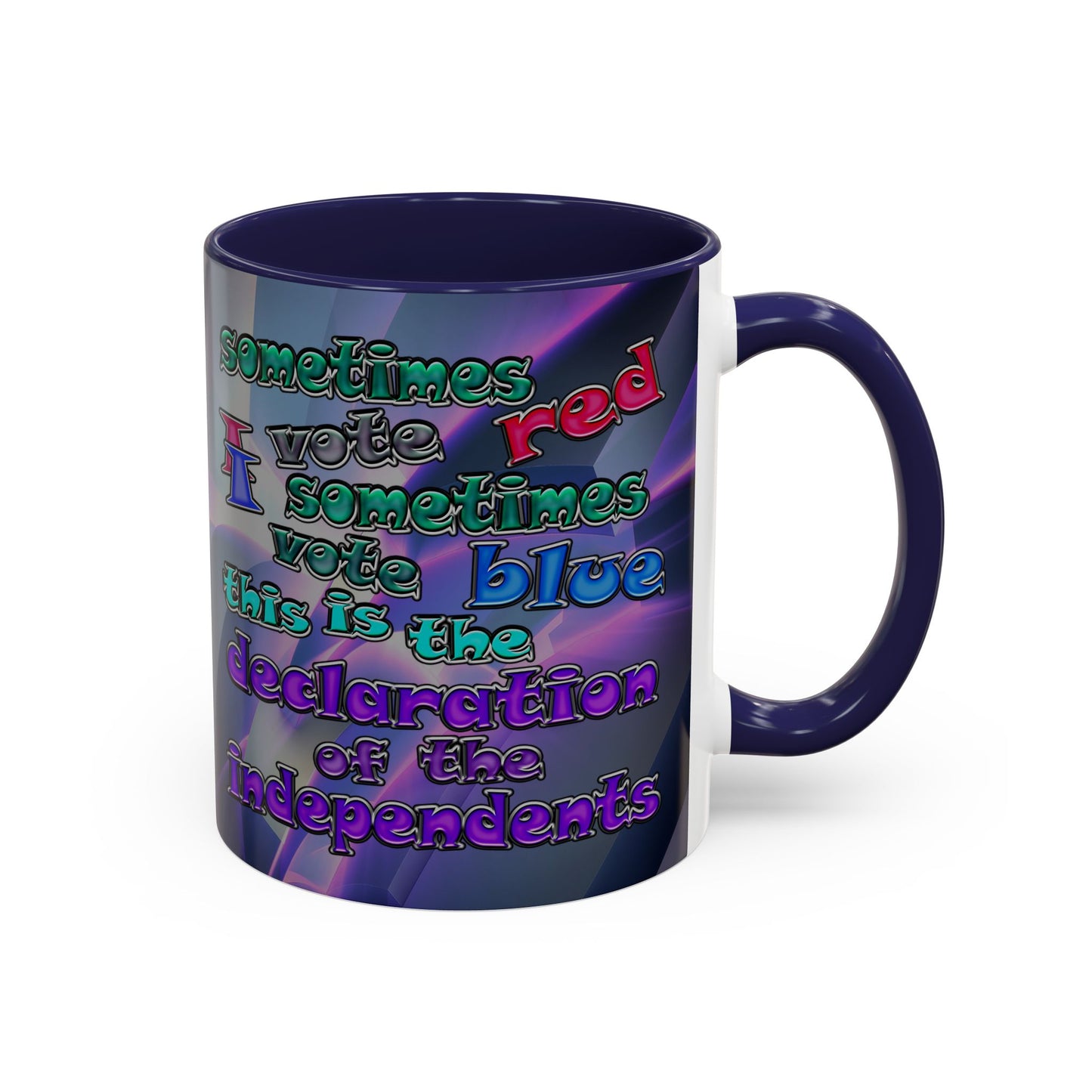 declaration of the independents - Accent Mug (grey-pink wave)