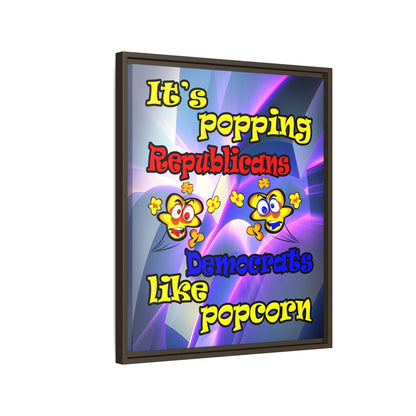 popping like popcorn - framed canvas art (grey-pink wave)