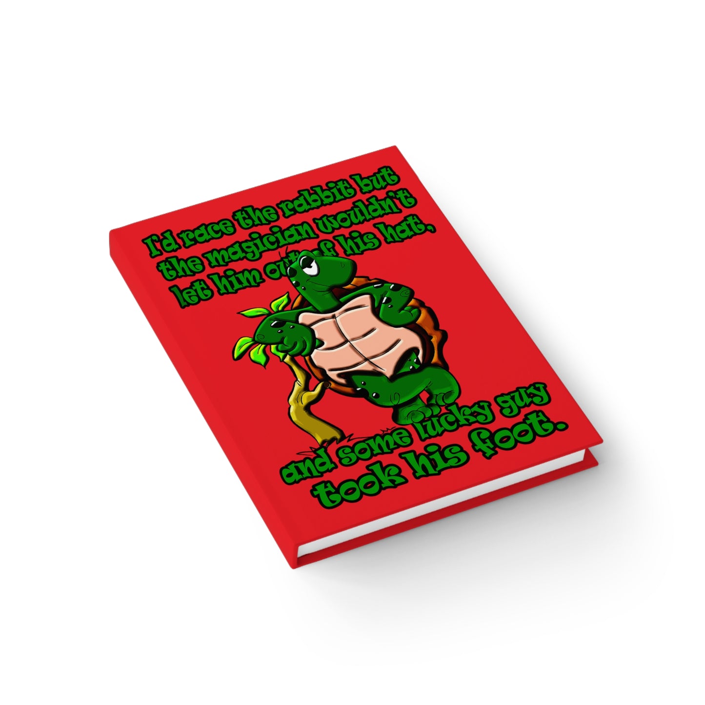 turtle race - journal-lined (red)