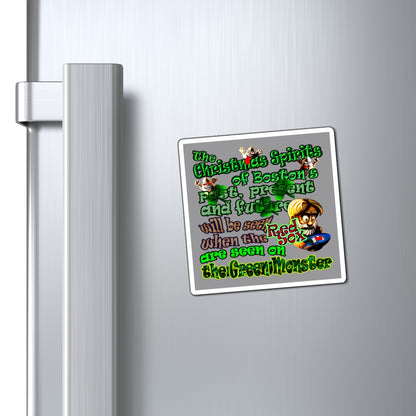 christmas spirits of boston - Magnets - (grey)