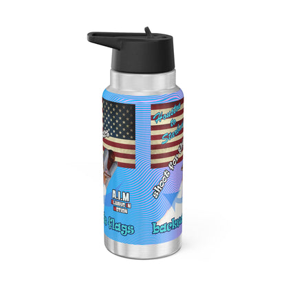 shoot for the stars - Gator Tumbler, 32oz (light blue-purple wave)