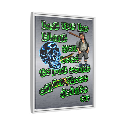 og - framed canvas art (brushed nickel)