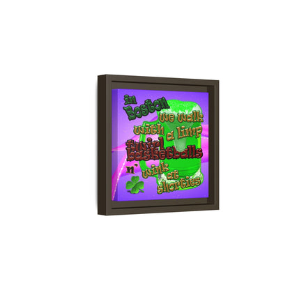 celtics logo - framed canvas art (purple-pink wave)