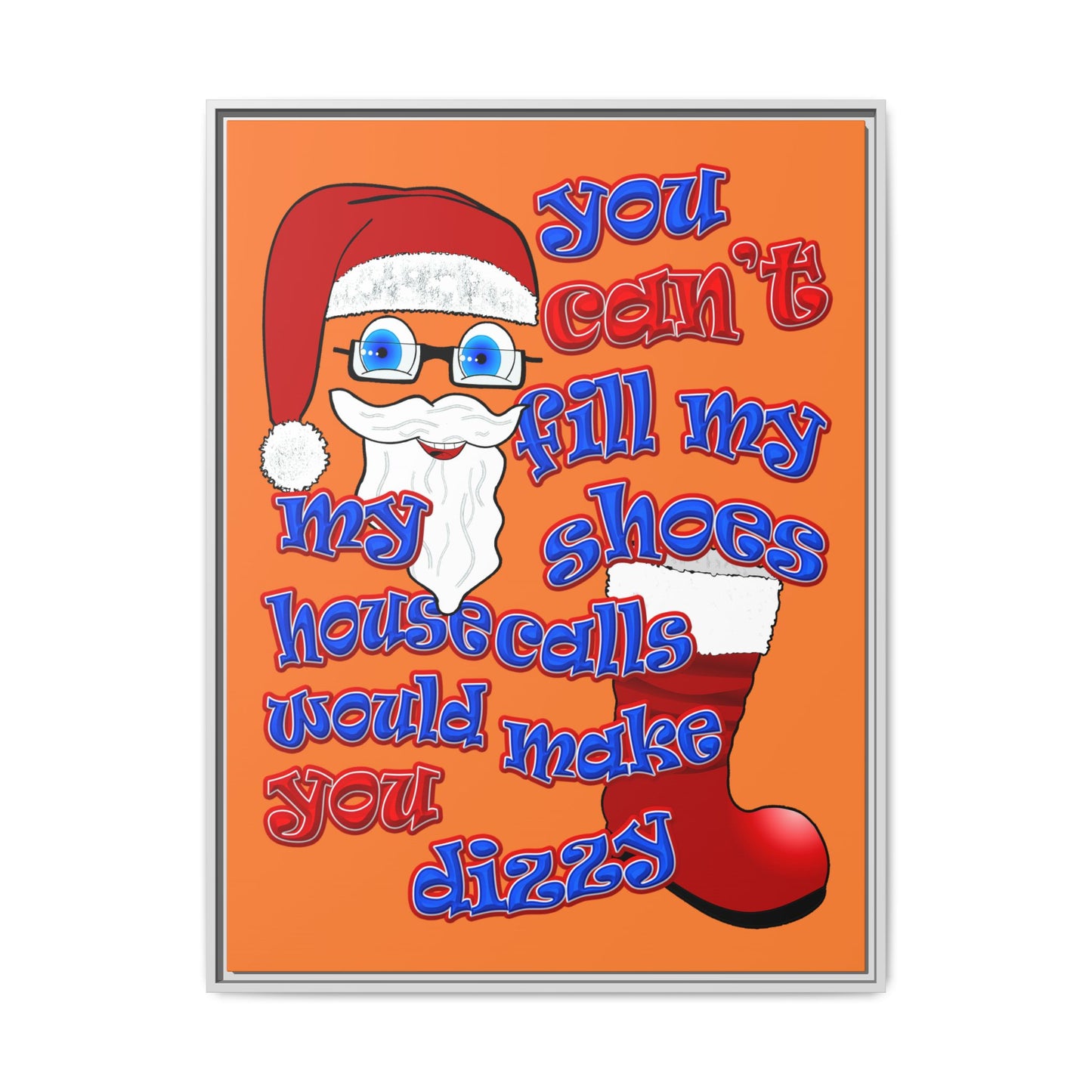 santa's shoes - framed canvas art (crusta)