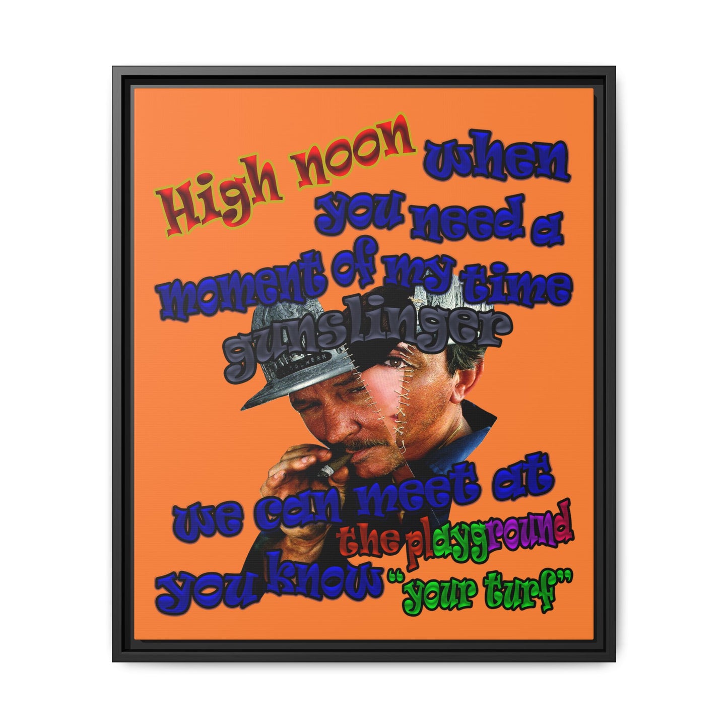 high noon - framed canvas art (crusta)