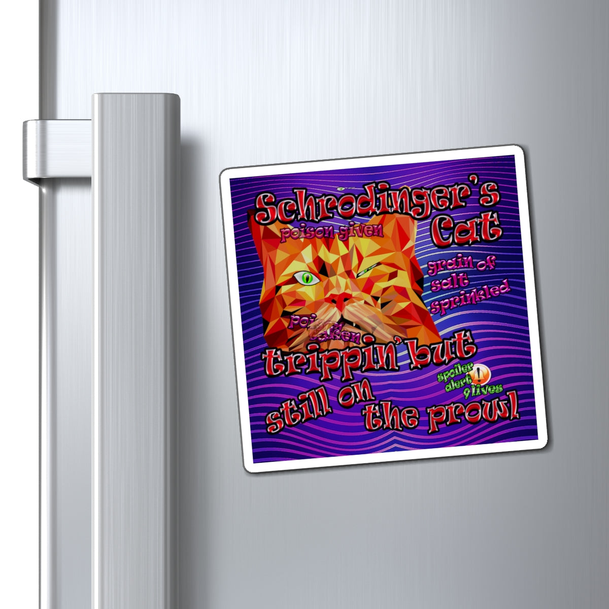 schrodinger's cat - Magnets - (purple wave)