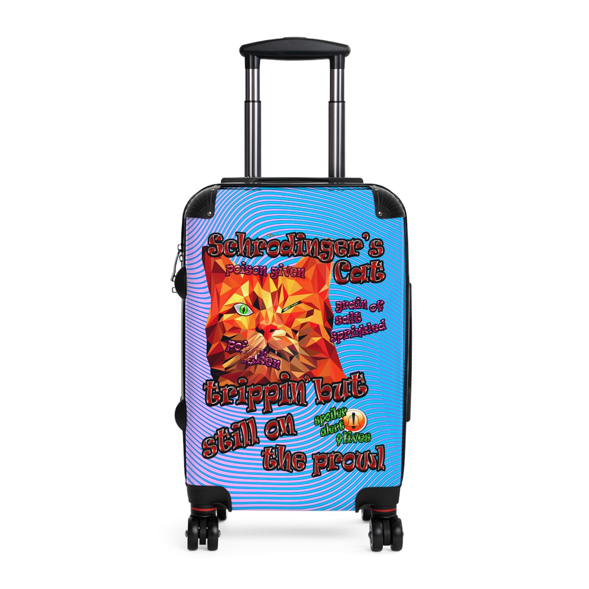 schrodinger's cat - suitcase (light blue-purple wave)