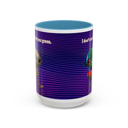 I don't care that your grey - Accent Mug (purple wave)