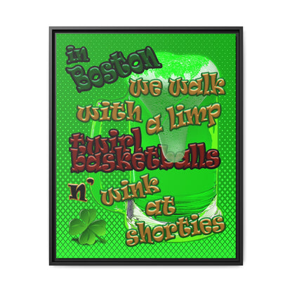 celtics logo - framed canvas art (logo green)