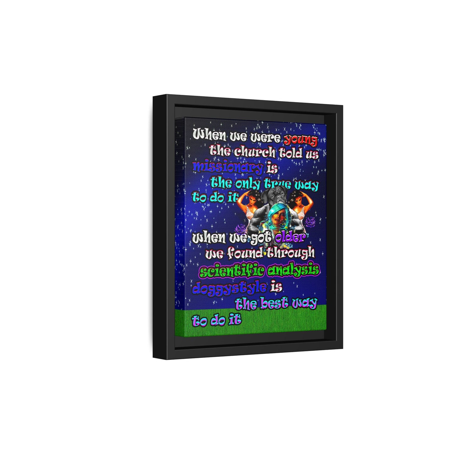 doggystyle - framed canvas art ('snoops' background)